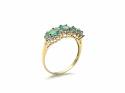 9ct Emerald & Diamond Cluster Ring