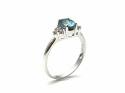 9ct Blue & White Zircon Cluster Ring