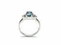 9ct Blue & White Zircon Cluster Ring