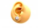 9ct Yellow Gold CZ Stud Earrings 10mm