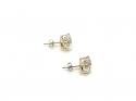 9ct Yellow Gold CZ Stud Earrings 10mm