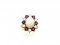 18ct Opal, Ruby & Diamond Cluster Ring