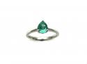 Platinum Emerald Solitaire