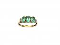 9ct Yellow Gold Emerald & Diamond Ring