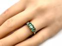 9ct Yellow Gold Emerald & Diamond Ring