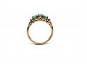 9ct Yellow Gold Emerald & Diamond Ring