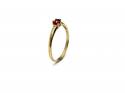 9ct Yellow Gold Garnet Solitaire Ring