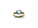 9ct Yellow Gold Topaz Solitaire Ring