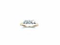 9ct Yellow Gold Diamond 3 Stone Ring