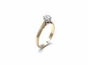 9ct Yellow Gold Diamond Solitaire Ring