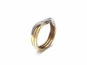 18ct Yellow Gold Diamond Wishbone Ring