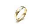 9ct Two Colour Wedding Ring 6mm