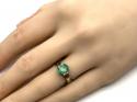 9ct Yellow Gold Emerald & Zircon Ring