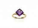 9ct Yellow Gold Purple Quartz Ring