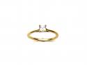 18ct Radiant Cut Diamond Solitaire Ring