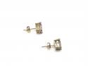 9ct Yellow Gold Kunzite Stud Earrings