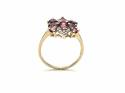 9ct Yellow Gold Garnet & Diamond Ring