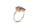 9ct Yellow Gold Garnet & Diamond Ring