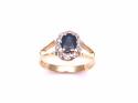 18ct Sapphire & Diamond Cluster Ring