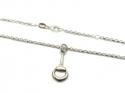 Silver Snaffle Pendant & Chain