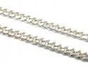 Silver Cuban Curb Chain 22 Inch