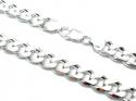 Silver Pave Curb Chain 20 Inch