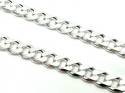 Silver Pave Curb Chain 20 Inch