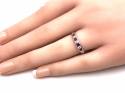 Silver Ruby & CZ Channel Set Eternity Ring
