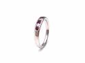Silver Ruby & CZ Channel Set Eternity Ring