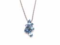 Silver Sky & London Blue Topaz Cluster Necklet