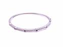 Silver Sapphire and CZ Bangle