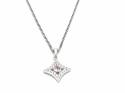 Silver Pink Sapphire & CZ Pendant & Chain