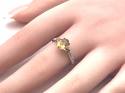 Silver Citrine and CZ Ring