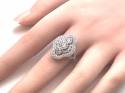 Silver CZ Statement Cluster Ring