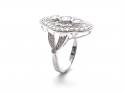 Silver CZ Statement Cluster Ring