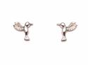 Silver Swallow Stud Earrings