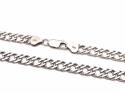 Silver Double Curb Chain 24 Inches