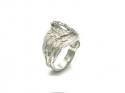 Silver CZ Saddle Ring