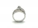 Silver CZ Saddle Ring