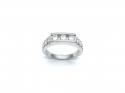 Silver Childs CZ 3 Stone Ring