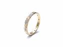 9ct 2 Colour Diamond Set Wedding Ring