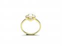 Silver Gold Plated Mother Of Pearl Clover Ring