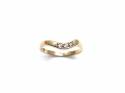 9ct Yellow Gold Diamond Wishbone Ring