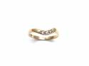 9ct Yellow Gold Diamond Wishbone Ring