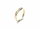 9ct Yellow Gold Diamond Wishbone Ring