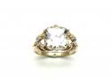 9ct Yellow Gold Topaz & Diamond Ring