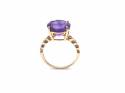 9ct Yellow Gold Amethyst Solitaire Ring