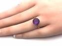 9ct Yellow Gold Amethyst Solitaire Ring