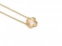 Silver Gold Plated Mother Of Pearl Necklace