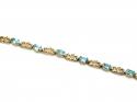 9ct Blue Topaz & Diamond Bracelet